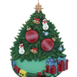 Christmas Tree Family of 2 Ornament For Personalization